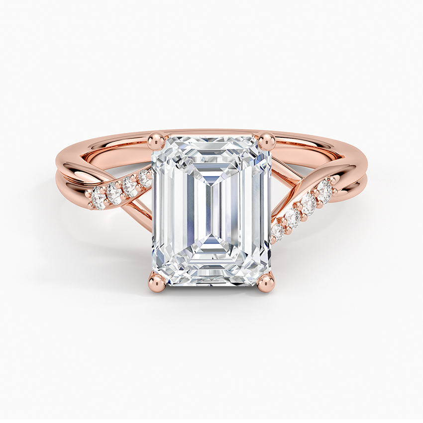 Chamise Diamond Ring (1/15 ct. tw.) - Emerald Cut Center Stone