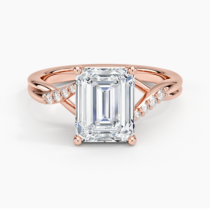 Chamise Diamond Ring (1/15 ct. tw.) - Emerald Cut Center Stone