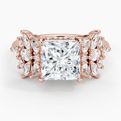 Grand Nadia Diamond Ring - Princess Cut Center Stone
