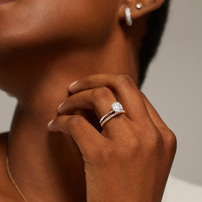 Freesia Six-Prong Solitaire Ring - Round Cut Center Stone