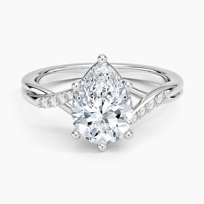 Chamise Diamond Ring (1/15 ct. tw.) - Pear Center Stone