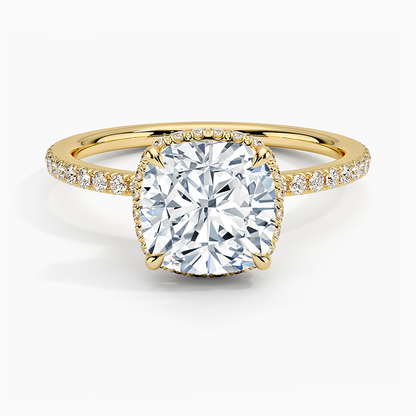 Gala Diamond Ring - Cushion Cut Center Stone