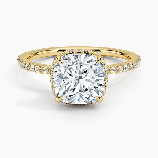 Gala Diamond Ring - Cushion Cut Center Stone