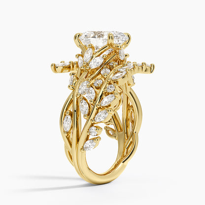 Secret Garden Wrap Diamond Ring - Oval Center Stone