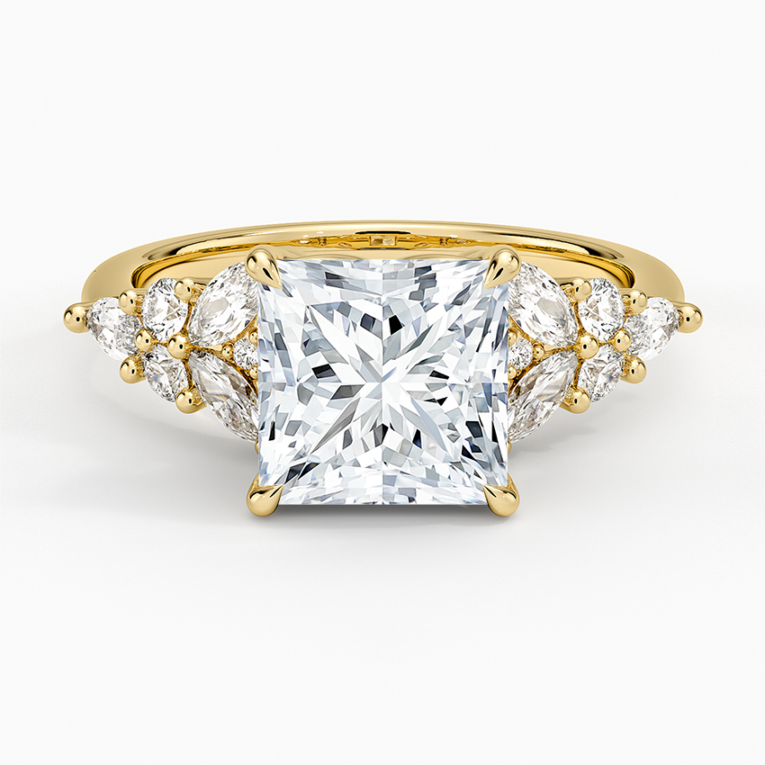 Nadia Taper Diamond Ring - Princess Cut Center Stone