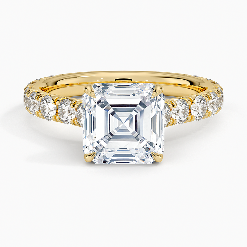 Anthology Three-Quarter Coverage Diamond Ring (7/8 ct. tw.) - Asscher Cut Center Stone