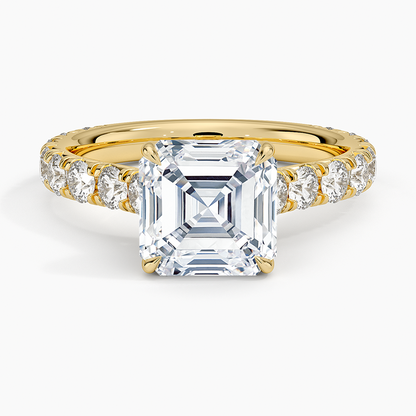 Anthology Three-Quarter Coverage Diamond Ring (7/8 ct. tw.) - Asscher Cut Center Stone