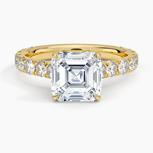 Anthology Three-Quarter Coverage Diamond Ring (7/8 ct. tw.) - Asscher Cut Center Stone