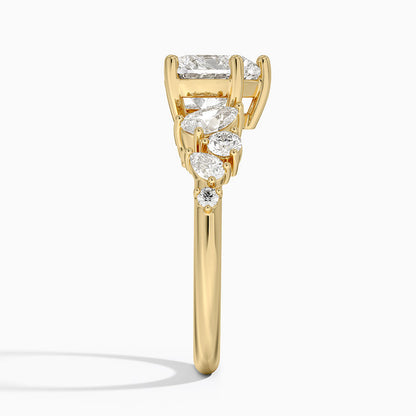 Olivetta Tapered Diamond Ring (1/2 ct. tw.) - Heart Cut Center Stone
