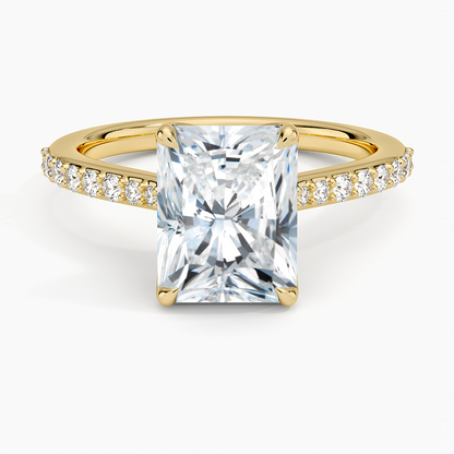 Elodie Cathedral Diamond Ring - Radiant Cut Center Stone
