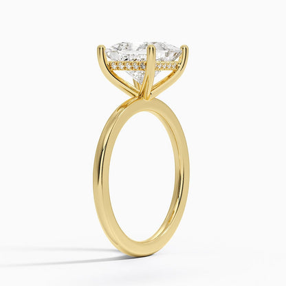 Sydney Perfect Fit Hidden Halo Diamond Ring - Princess Cut Center Stone