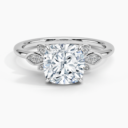Fiore Diamond Ring - Cushion Cut Center Stone
