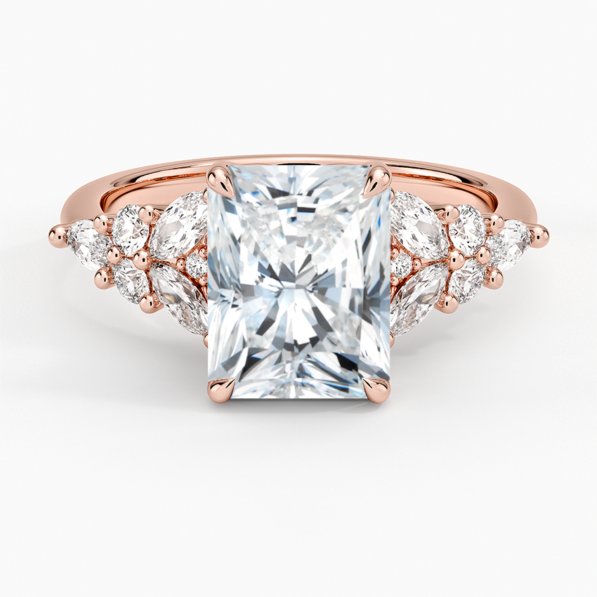 Nadia Taper Diamond Ring - Radiant Cut Center Stone