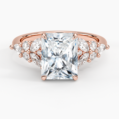Nadia Taper Diamond Ring - Radiant Cut Center Stone