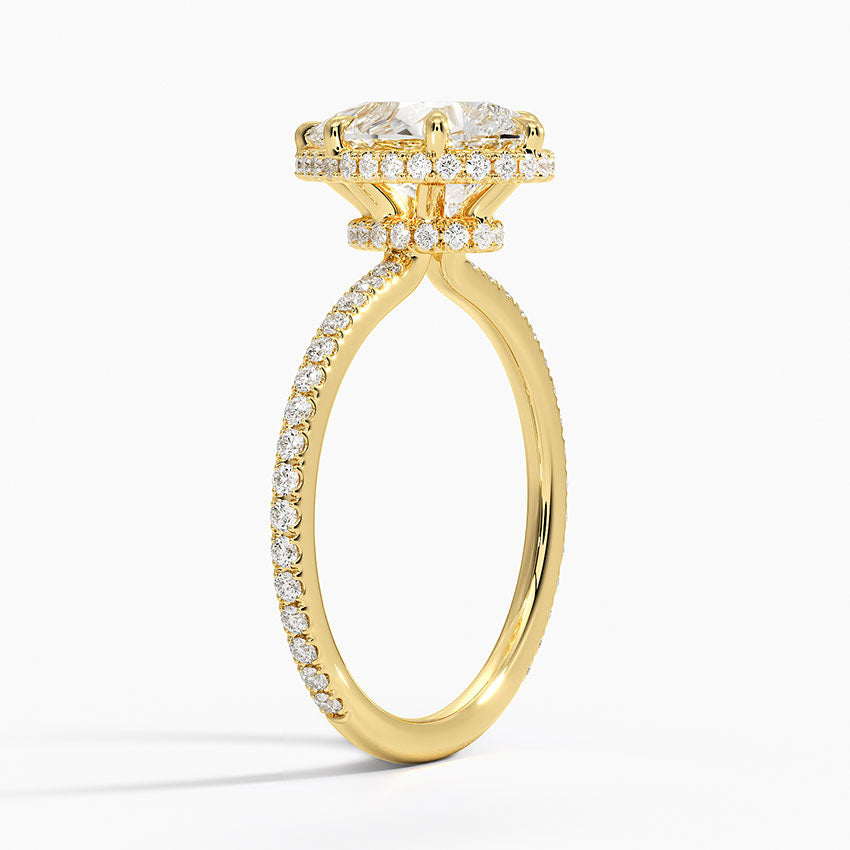 Gala Diamond Ring - Pear Center Stone