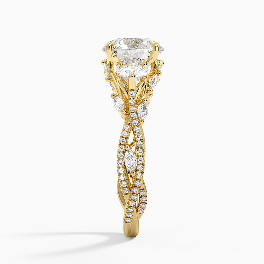 Luxe Secret Garden Three Stone Diamond Ring (1 ct. tw.) - Round Center Stone