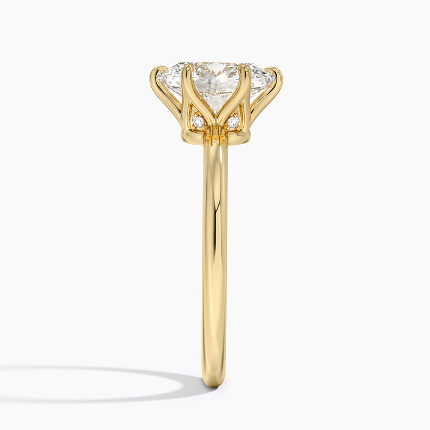 Esme Hidden Halo Diamond Ring - Oval Center Stone