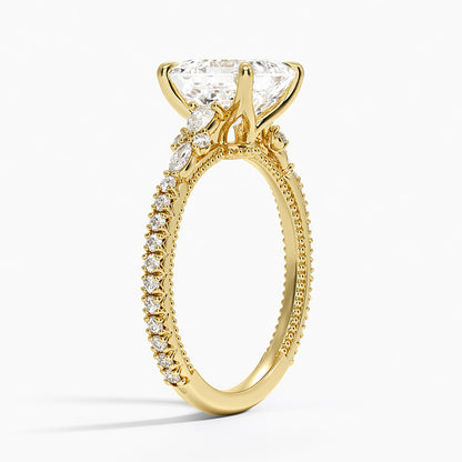 Primrose Diamond Ring - Asscher Cut Center Stone