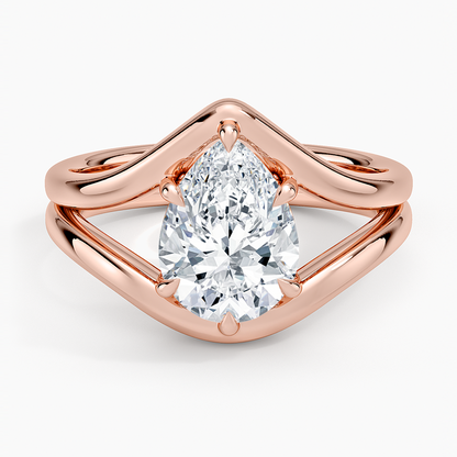 Frame Solitaire Ring - Pear Center Stone