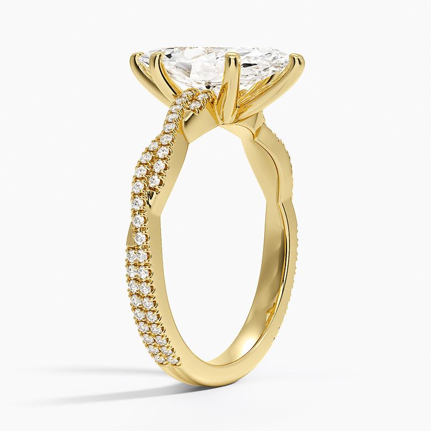 Petite Luxe Twisted Vine Diamond Ring (1/4 ct. tw.) - Marquise Center Stone