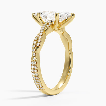 Petite Luxe Twisted Vine Diamond Ring (1/4 ct. tw.) - Marquise Center Stone