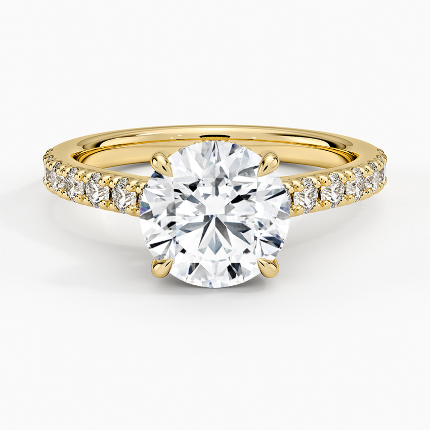 Grand Lissome Diamond Ring - Round Center Stone
