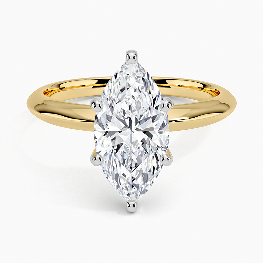 Classic Six-Prong Solitaire Ring - Marquise Center Stone