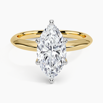 Classic Six-Prong Solitaire Ring - Marquise Center Stone
