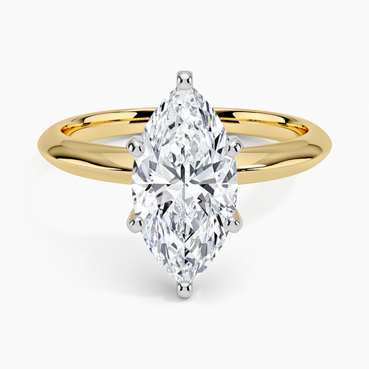 Classic Six-Prong Solitaire Ring - Marquise Center Stone