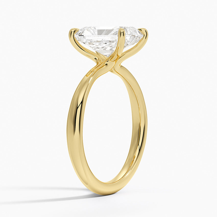 Freesia 2.7mm Solitaire Ring - Radiant Cut Center Stone