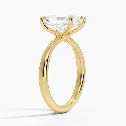 Freesia 2.7mm Solitaire Ring - Radiant Cut Center Stone