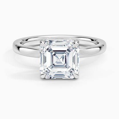 Fairmined Perfect Fit Solitaire 2mm Ring - Asscher Cut Center Stone