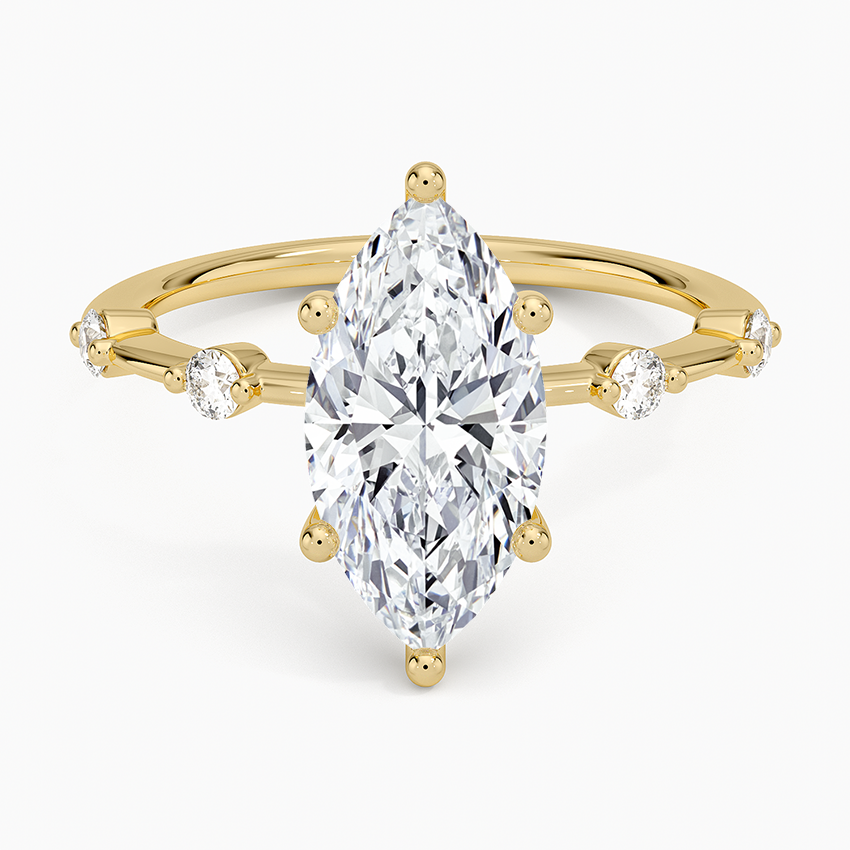 Aimee 1.4mm Diamond Ring - Marquise Center Stone
