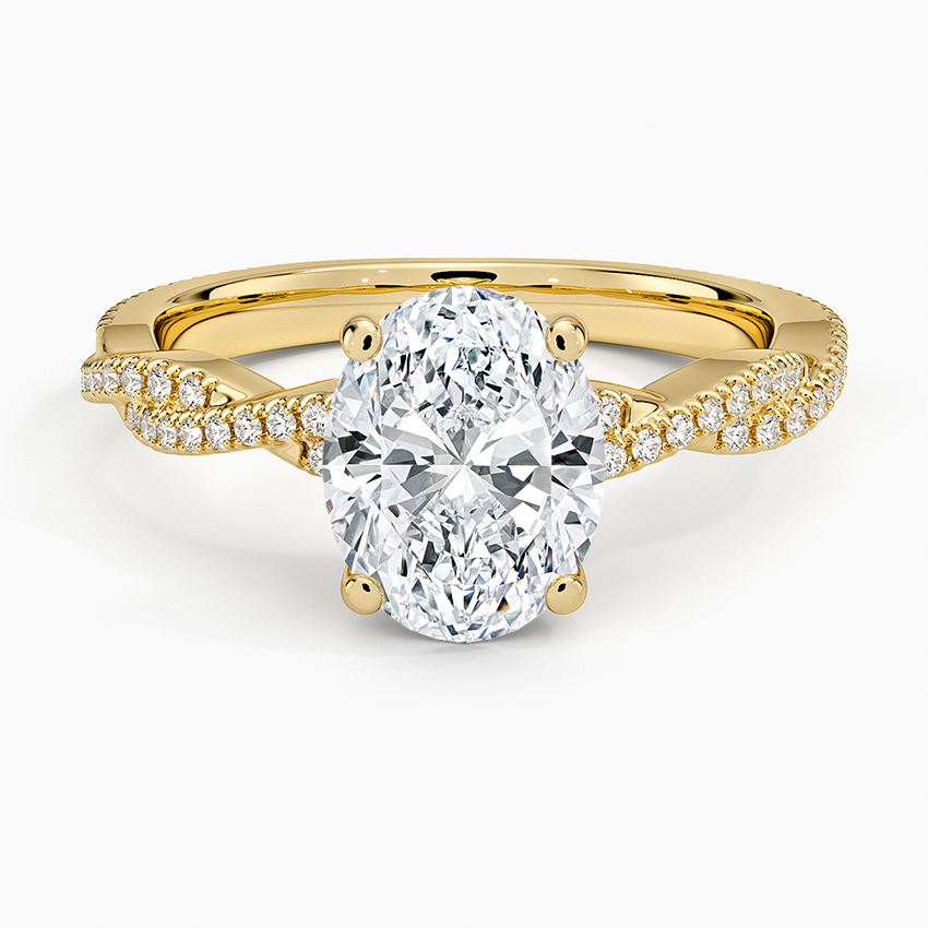 Petite Luxe Twisted Vine Diamond Ring (1/4 ct. tw.) - Oval Center Stone