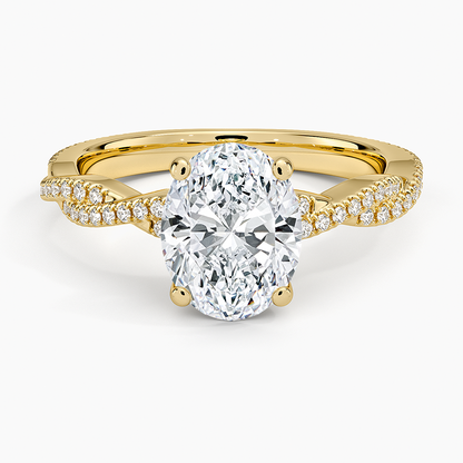 Petite Luxe Twisted Vine Diamond Ring (1/4 ct. tw.) - Oval Center Stone