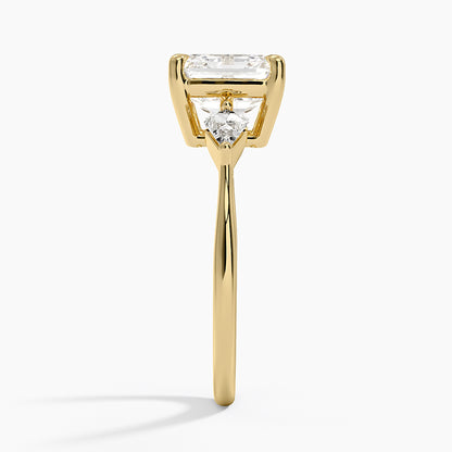 Luxe Cometa Three Stone Diamond Ring (1/3 ct. tw.) - Asscher Cut Center Stone