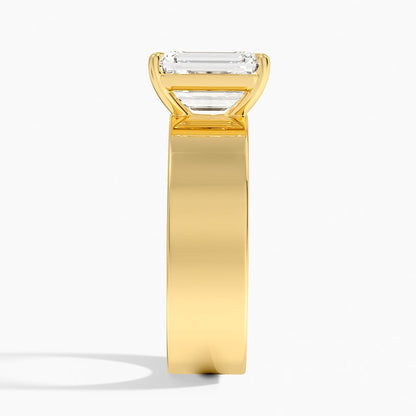 Peyton 6mm Solitaire Ring - Emerald Cut Center Stone