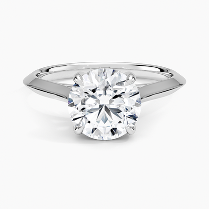 Piper Knife Edge Solitaire Ring - Round Center Stone