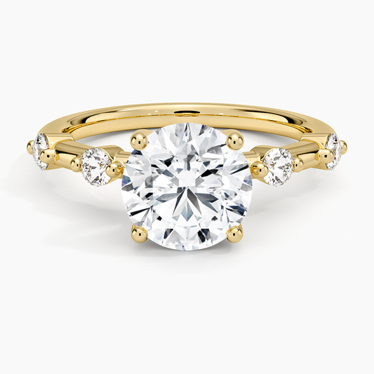 Aimee 1.7mm Diamond Ring - Round Center Stone