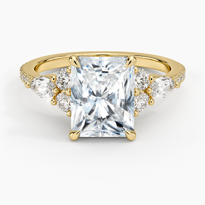 Luxe Nadia Pavé Diamond Ring (1/2 ct. tw.) - Radiant Cut Center Stone