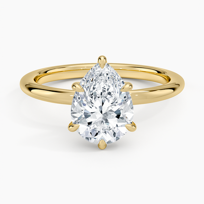 Manon Solitaire Ring - Pear Center Stone