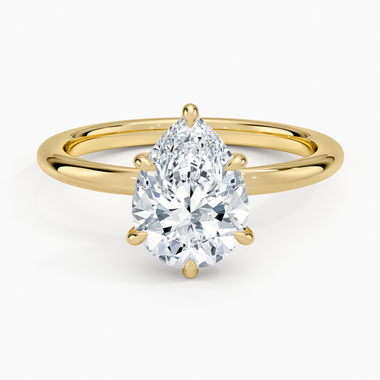 Manon Solitaire Ring - Pear Center Stone