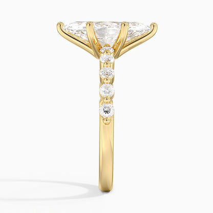 Marseille Half Coverage Diamond Ring (1/4 ct. tw.) - Marquise Cut Center Stone