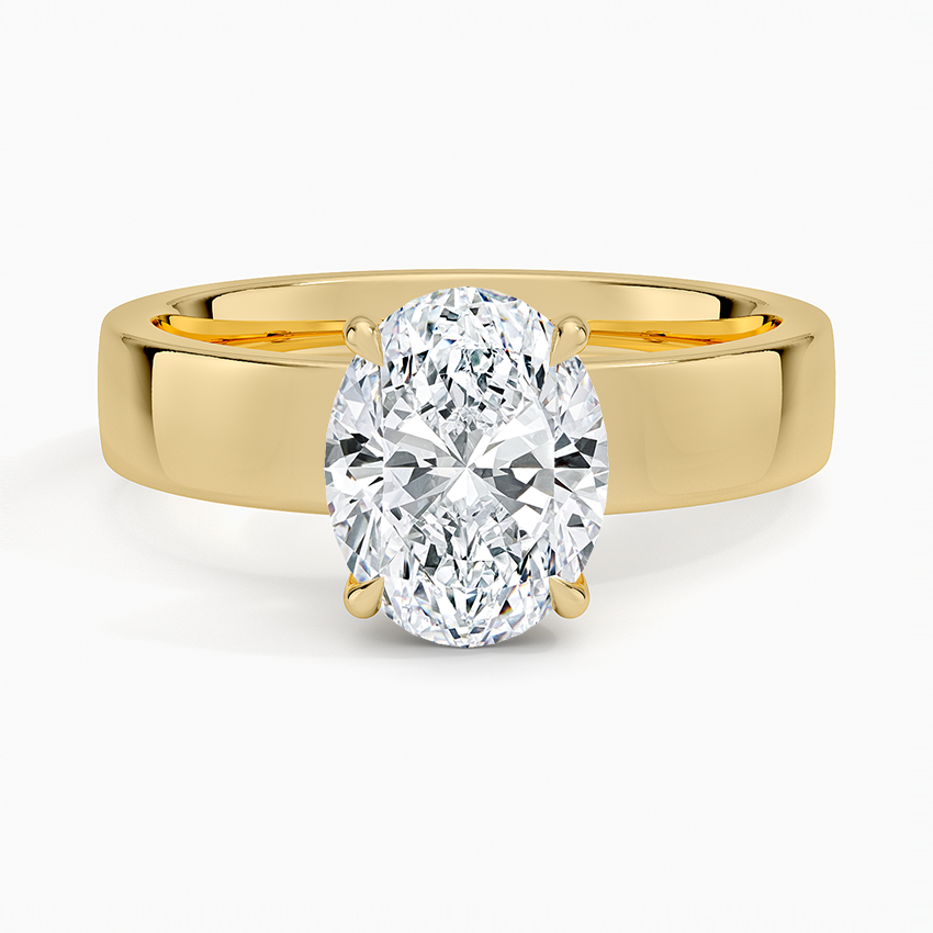 Peyton 4mm Solitaire Ring - Oval Center Stone