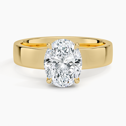 Peyton 4mm Solitaire Ring - Oval Center Stone