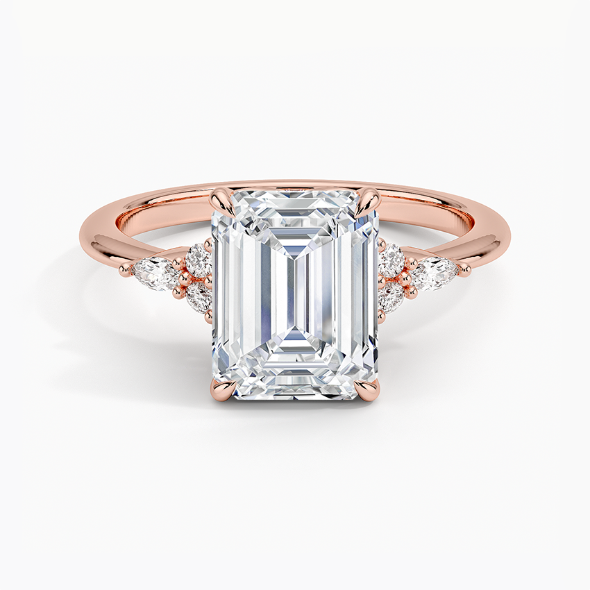 Nadia Diamond Ring - Emerald Cut Center Stone