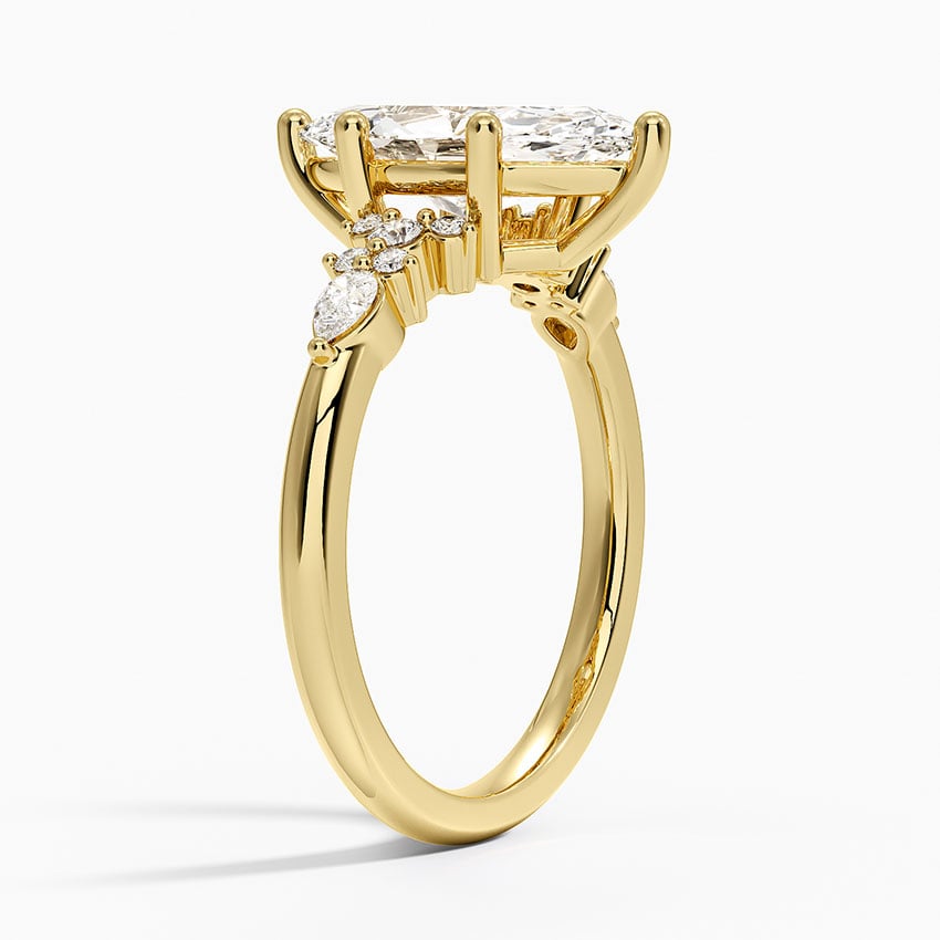Rosette Diamond Ring - Marquise Center Stone