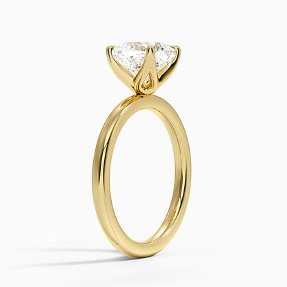 2mm Petite Elodie Perfect Fit Solitaire Ring - Cushion Cut Center Stone