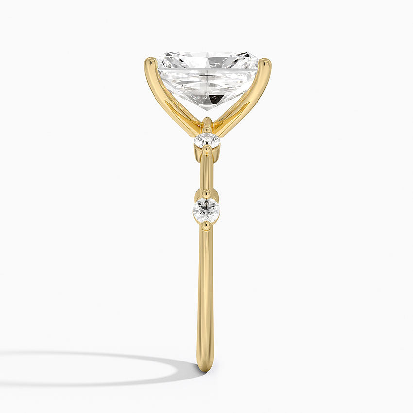 Aimee 1.4mm Diamond Ring - Radiant Cut Center Stone