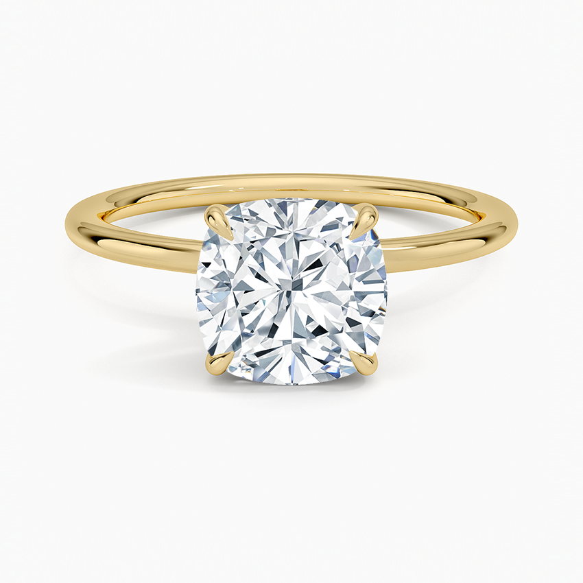 Entwined Solitaire Ring - Cushion Cut Center Stone